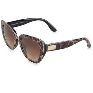 Dolce & Gabbana Leopard Cat Eye Sunglasses